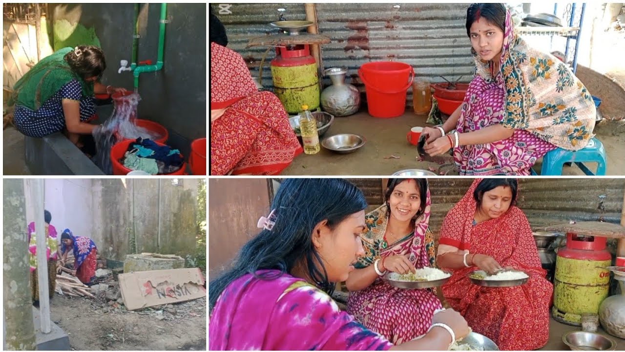 সকাল থেকে ননদ আর ননাস  মিলে কি কি কাজ করলাম 