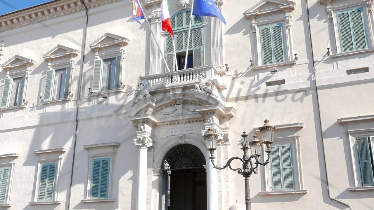 Quirinale Palace. Rome, Italy - February 18, 2015 4K