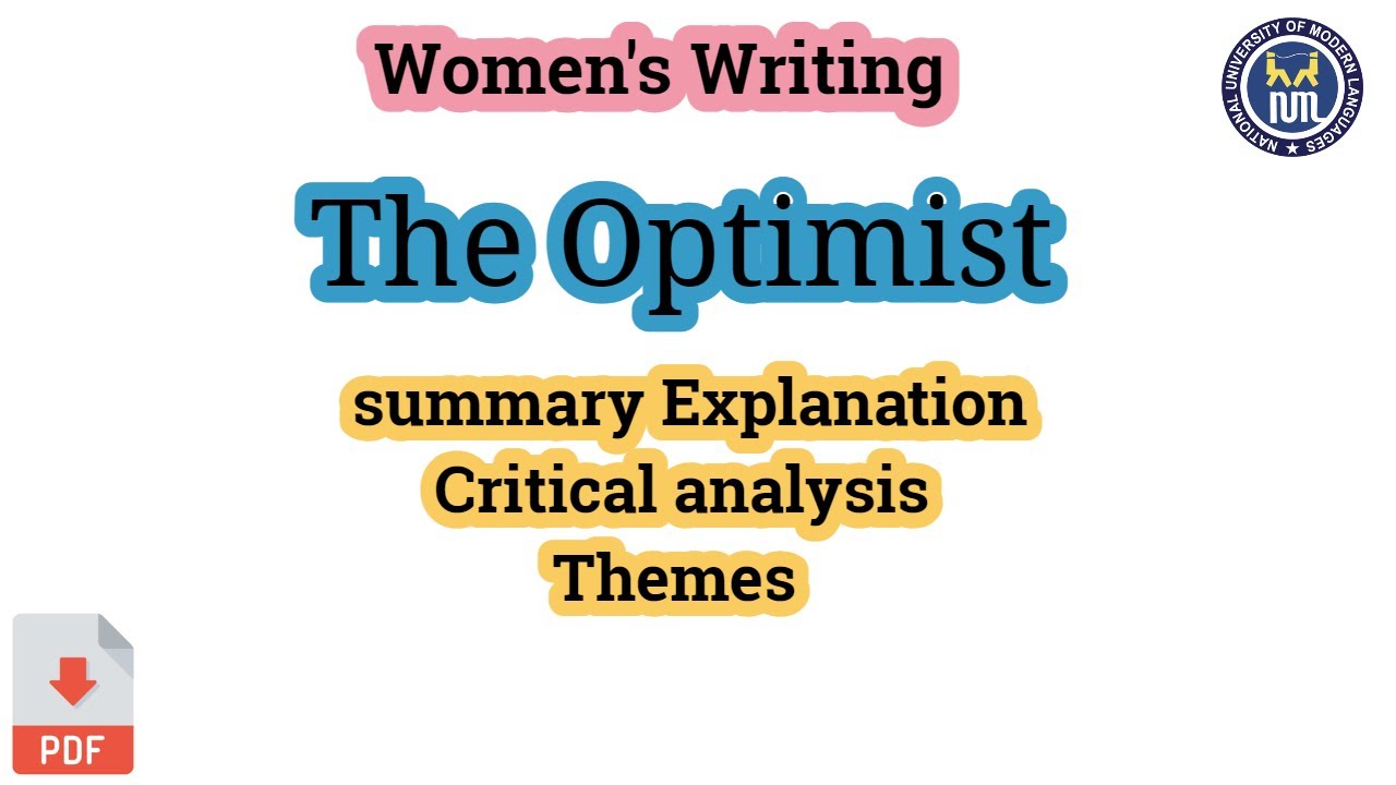 Summary of The Optimist by Bina Shah