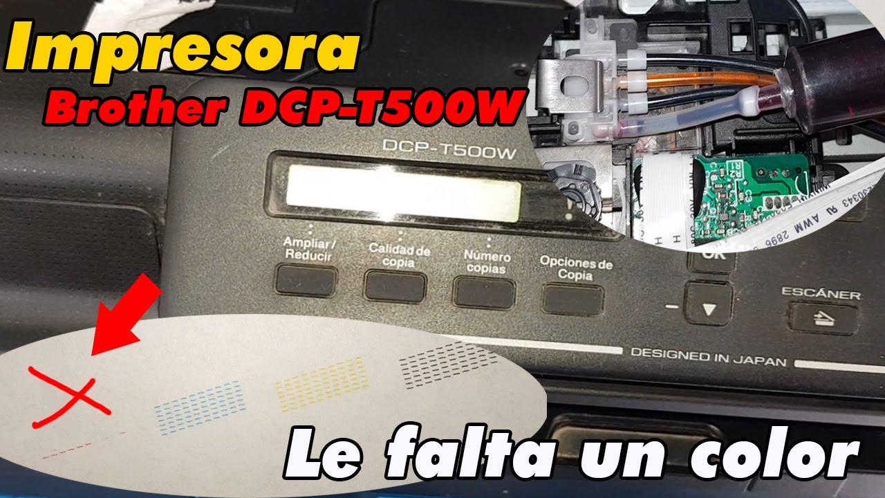 ✌Impresora Brother DCP-500W no sale todos los colores.