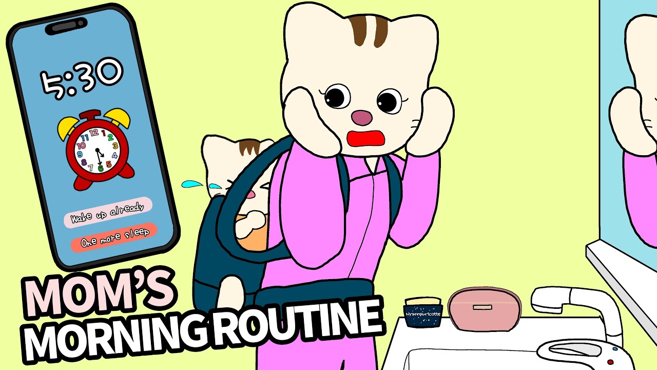 Picture Book Anime Read  Aloud:Mom's  Morning  Routine