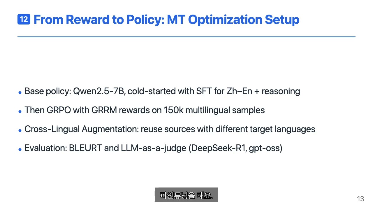 [KO] GRRM: Group Relative Reward Modeling for Machine Translation