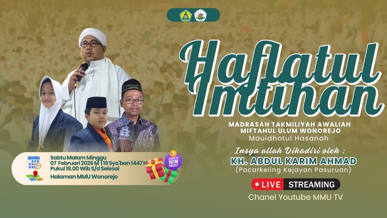 [ Live Stream ] Haflatul Imtihan Madrasah Diniyah Takmiliyah Awaliyah Miftahul Ulum Wonorejo