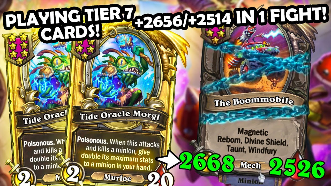 Playing NEW ANOMALIES UPDATE: TIER 7 With BROKEN Tide Oracle Morgl ! | Hearthstone Battlegrounds
