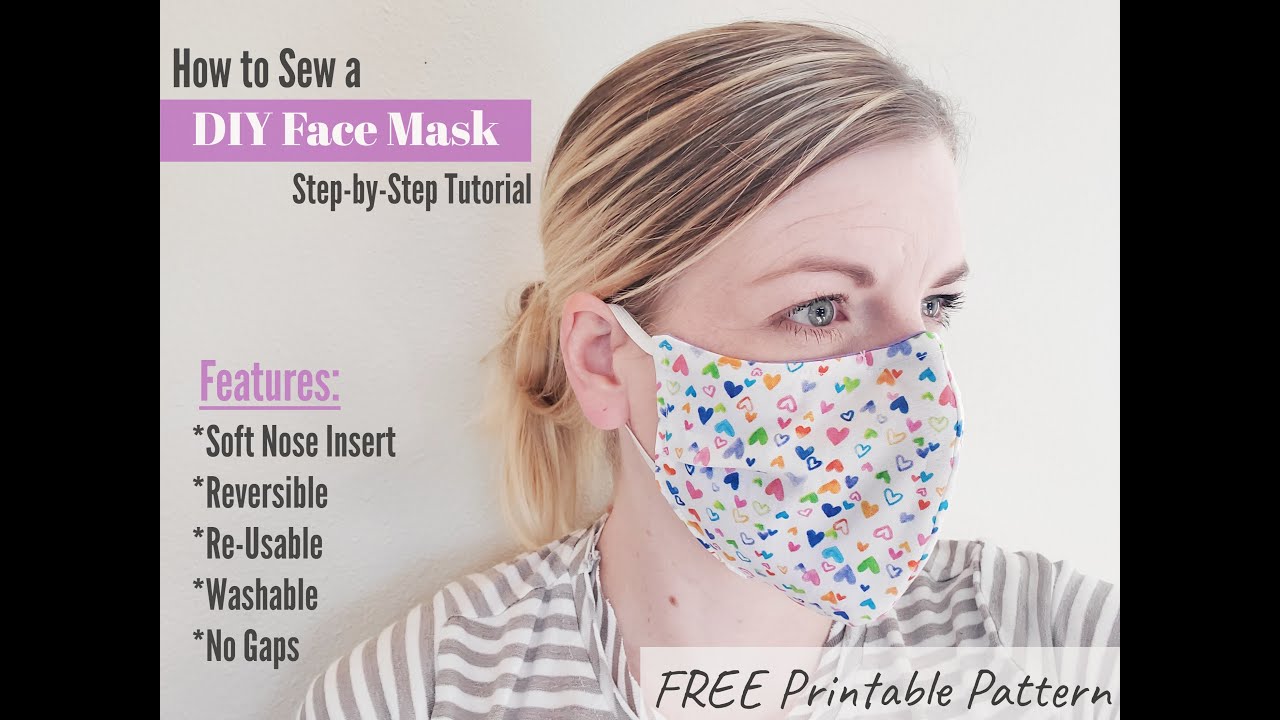 *SEE UPDATED VIDEO* How to sew a NO GAP - DIY Medical Face mask step-by-step Tutorial Free Pattern