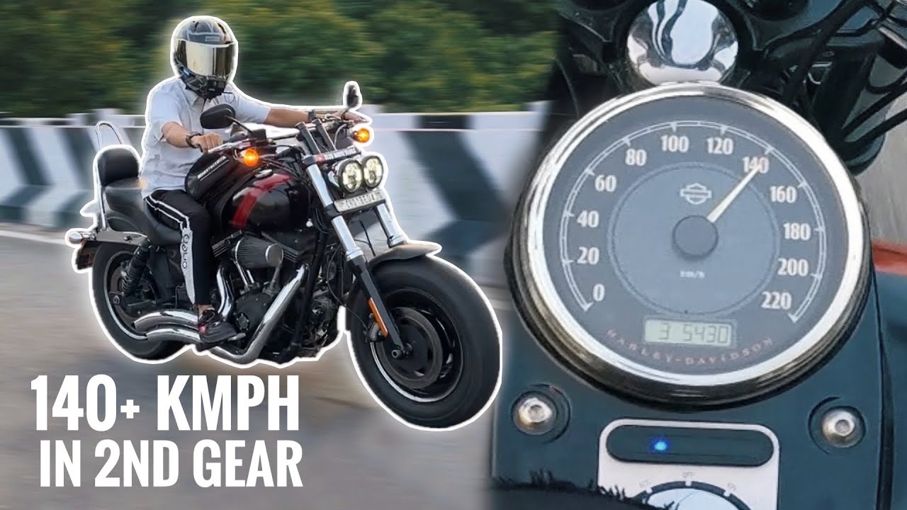 2nd gear top speed of Harley Davidson Fat Bob || 1600 CC || RAJVERX ||