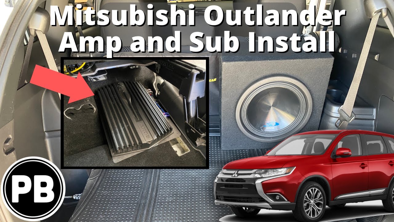 Установка усилителя и сабвуфера Mitsubishi Outlander 2016–2021 годов