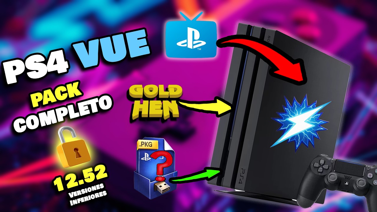 VUE + GoldHEN Última Versión en PS4… y un PKG Extra 👀 (Explicación Completa)