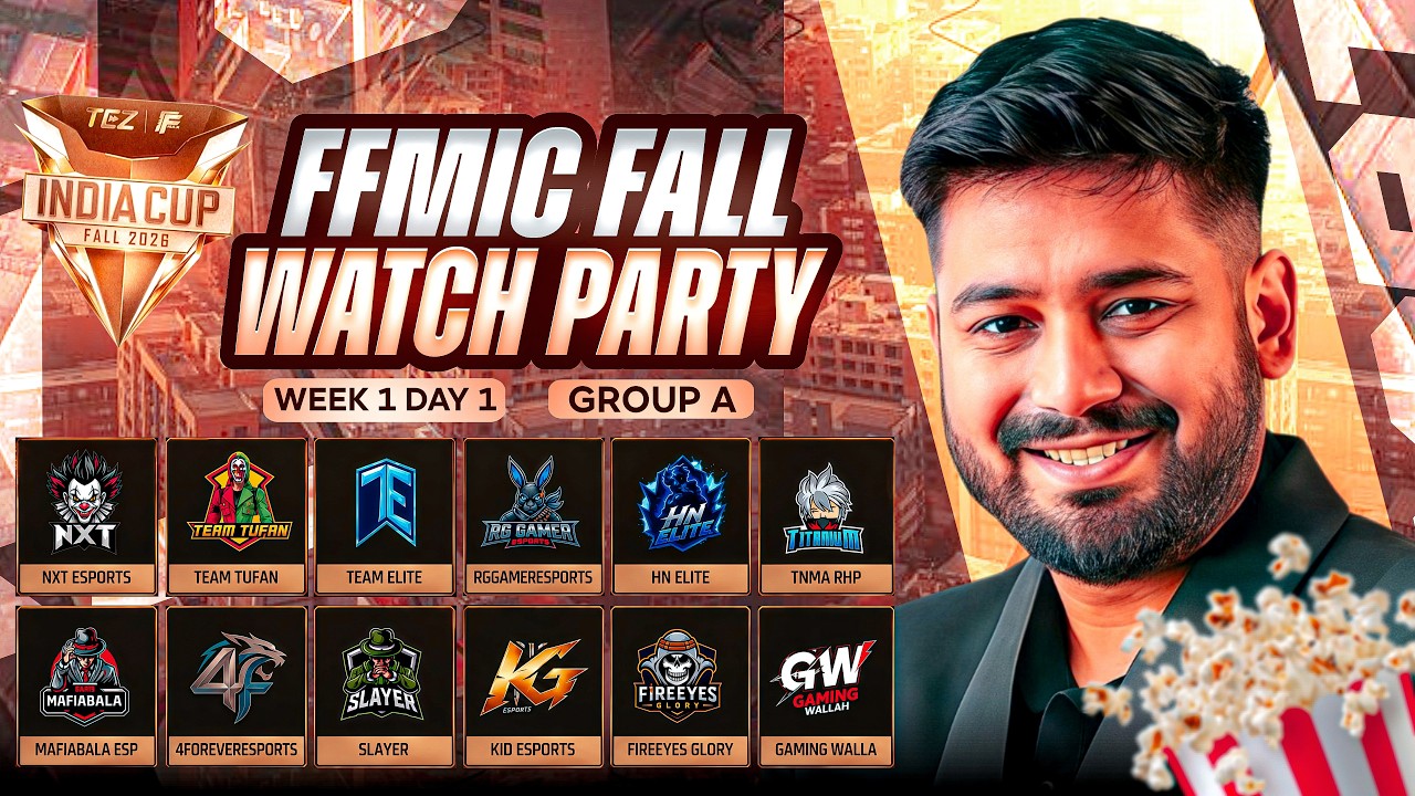 🔥TEZ FFMIC 2026 Fall | Play-Ins Day 1 | Group A | Watch Party 🔥 #freefire #freefirelive #gyangaming