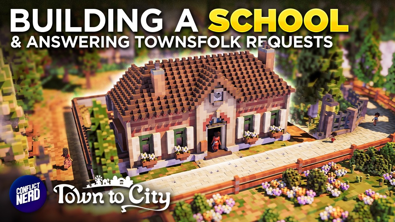 Building a School & Answering WEIRD Townsfolk Requests! — Town to City