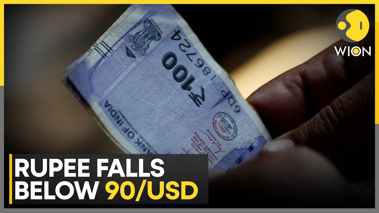 Indian Rupee Falls Below 90/USD Amid Rising Economic Pressures | WION