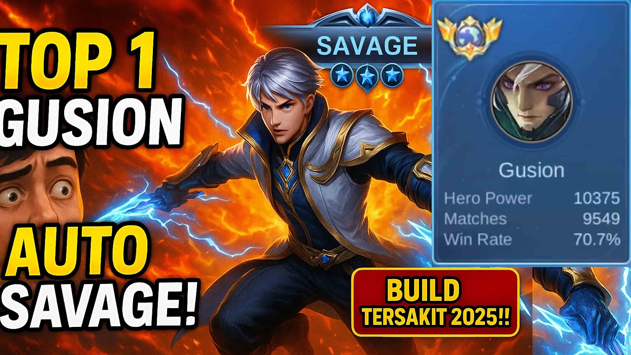 TOP 1 GLOBAL GUSION BIKIN MOMENT EPIC COMEBACK LAWAN 5 TOP GLOBAL! Build Rahasianya Terbongkar