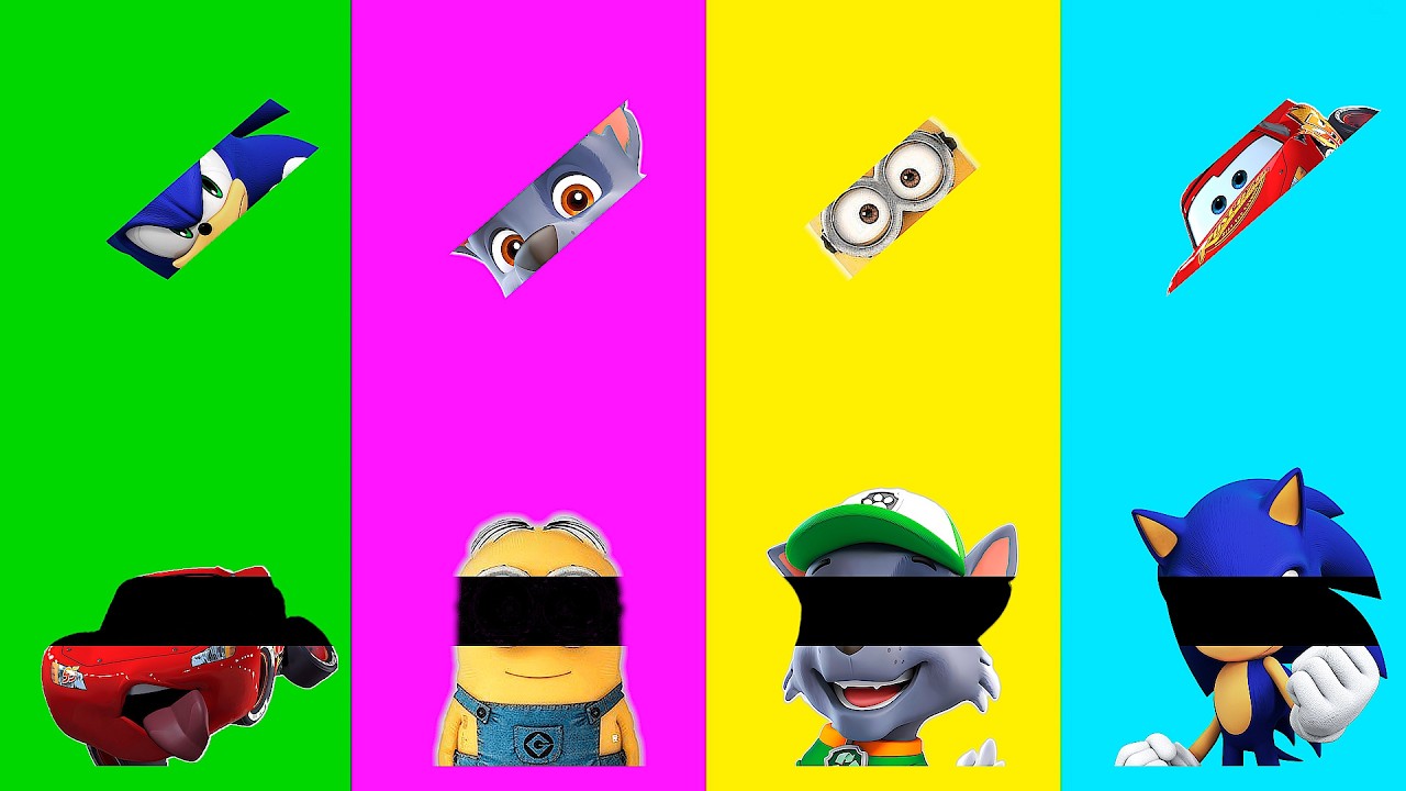 MINIONS vs McQUENN vs PAW PATROL vs SONI BOOM MEGAMIX  Tiles hop 28 02 1