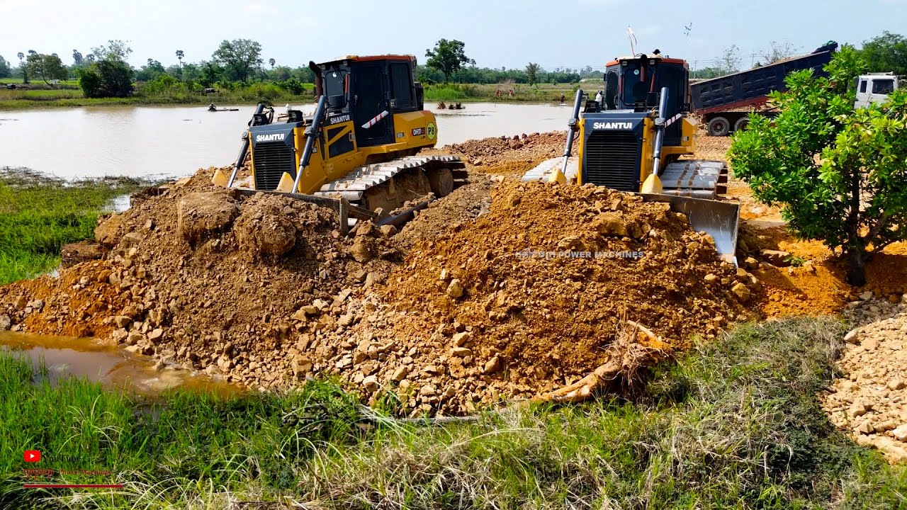 Fascinating​​ Smart Owner DOZER SHANTUI C3 Powerful Plow Cutting Soils & Spreading Fill Next Project