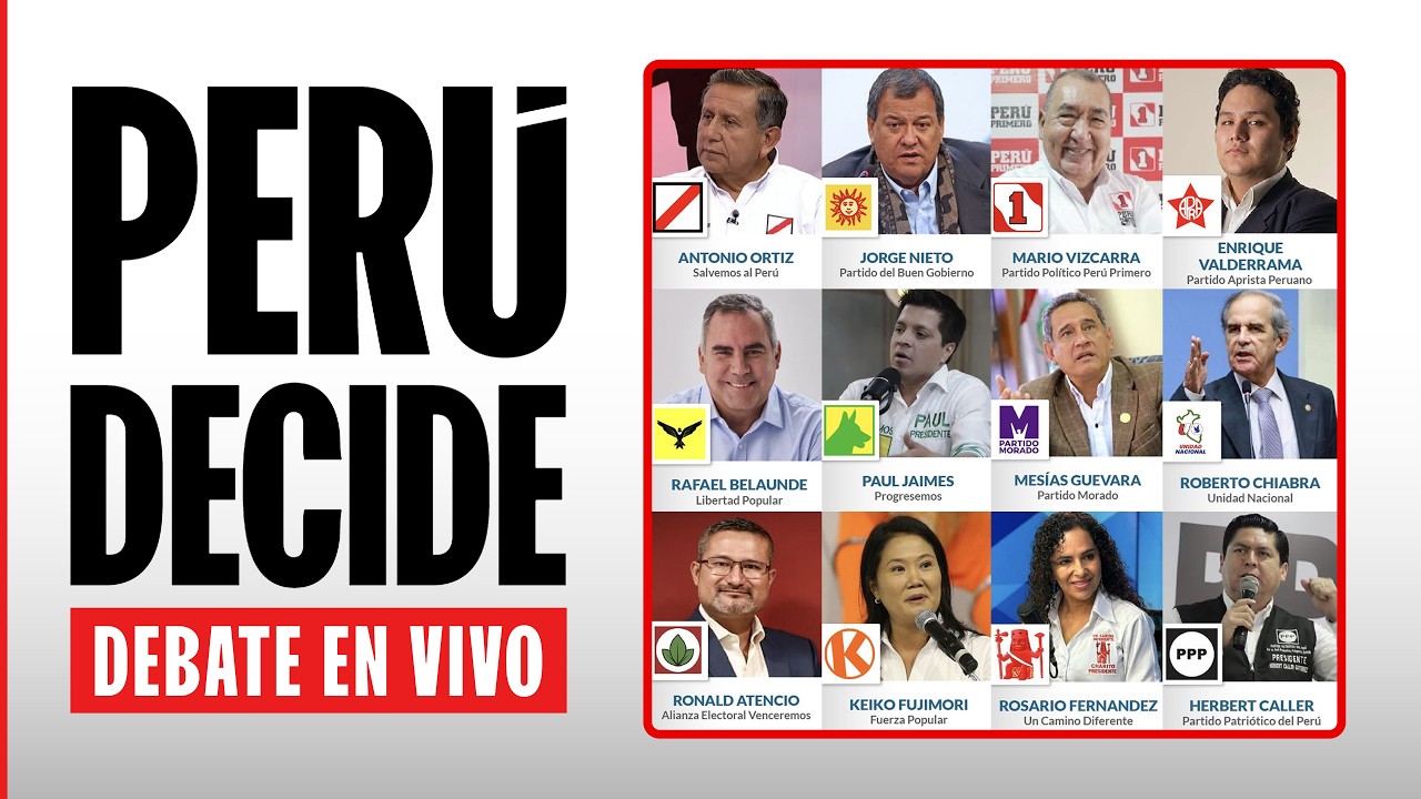 EN VIVO: DEBATE PRESIDENCIAL PER&Uacute; 2026