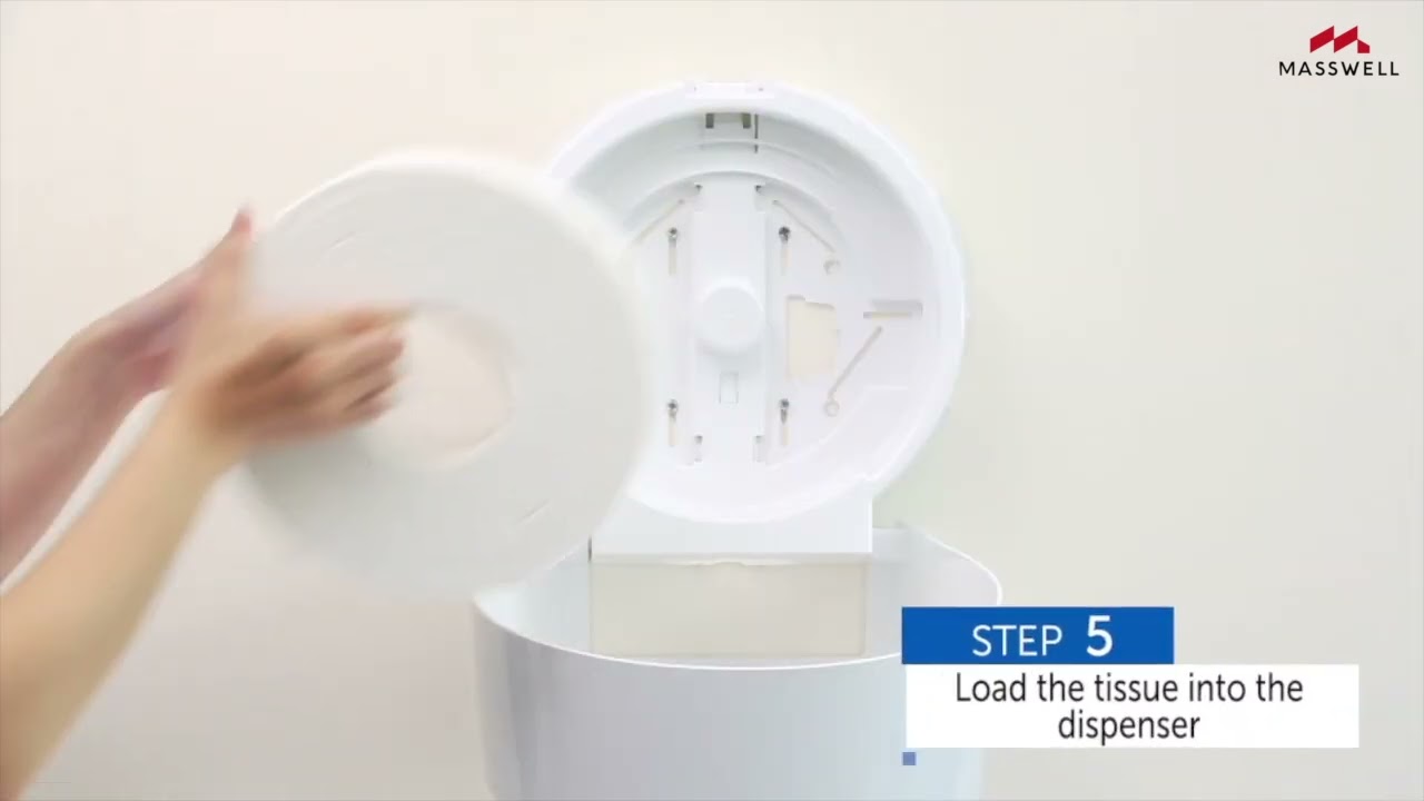 How-To: Refilling Jumbo Roll Tissue for SCOTT JRT Center Pull Dispenser [07046 ] | MasswellGroup.com
