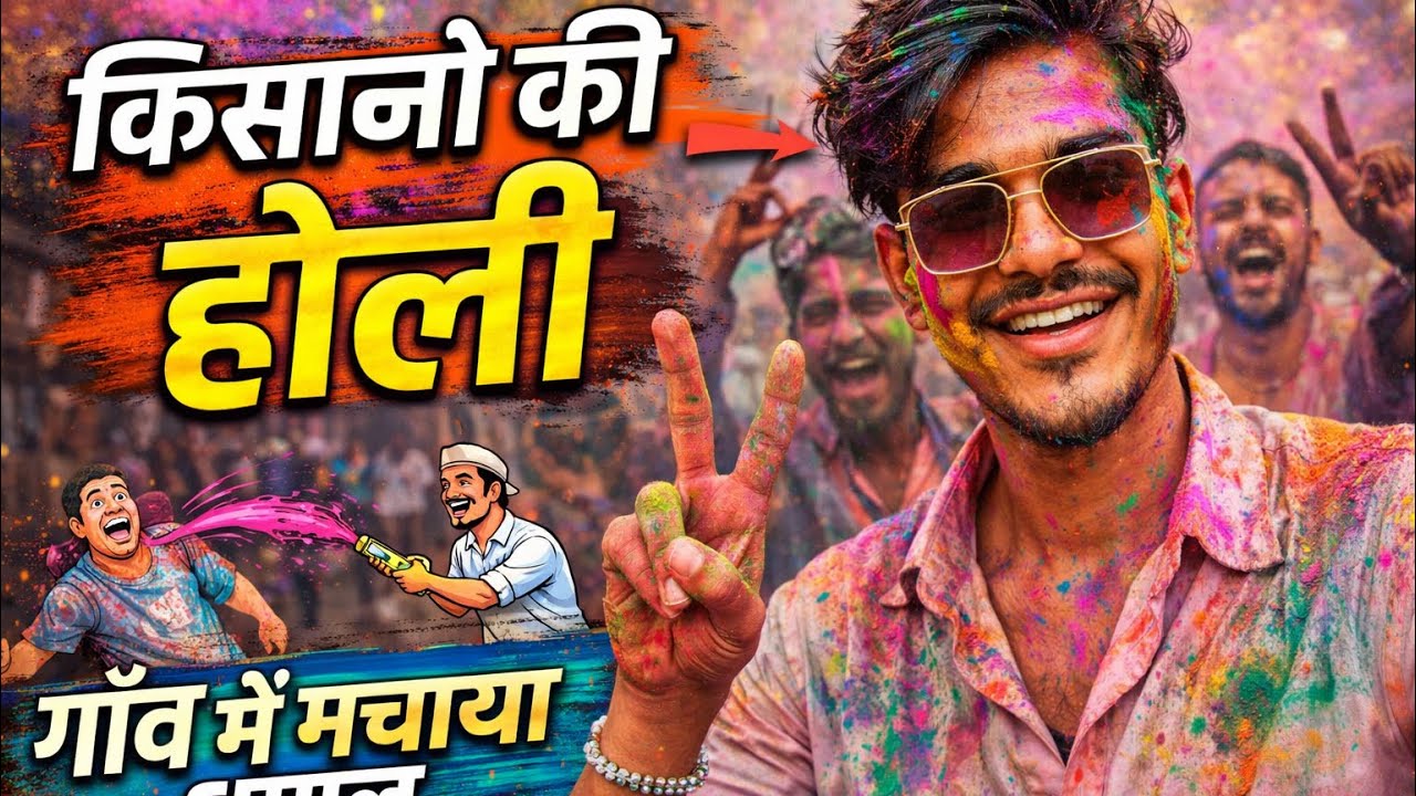 गाँव की होली 2026, असली देसी रंगों वाली होली, Village Holi Celebration Vlog, Daily Vlog