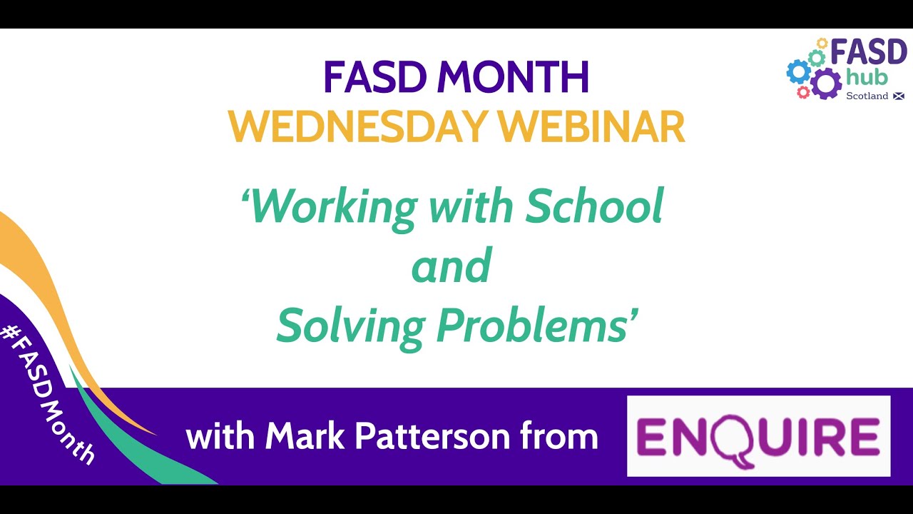 Wednesday Webinar with Mark Patterson - Working with School and Solving Problems
