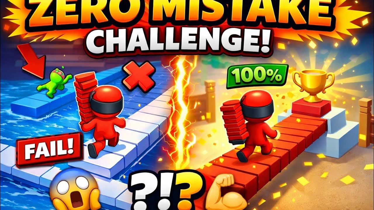 Zero Mistake Challenge 😱 | Bridge Race Gameplay