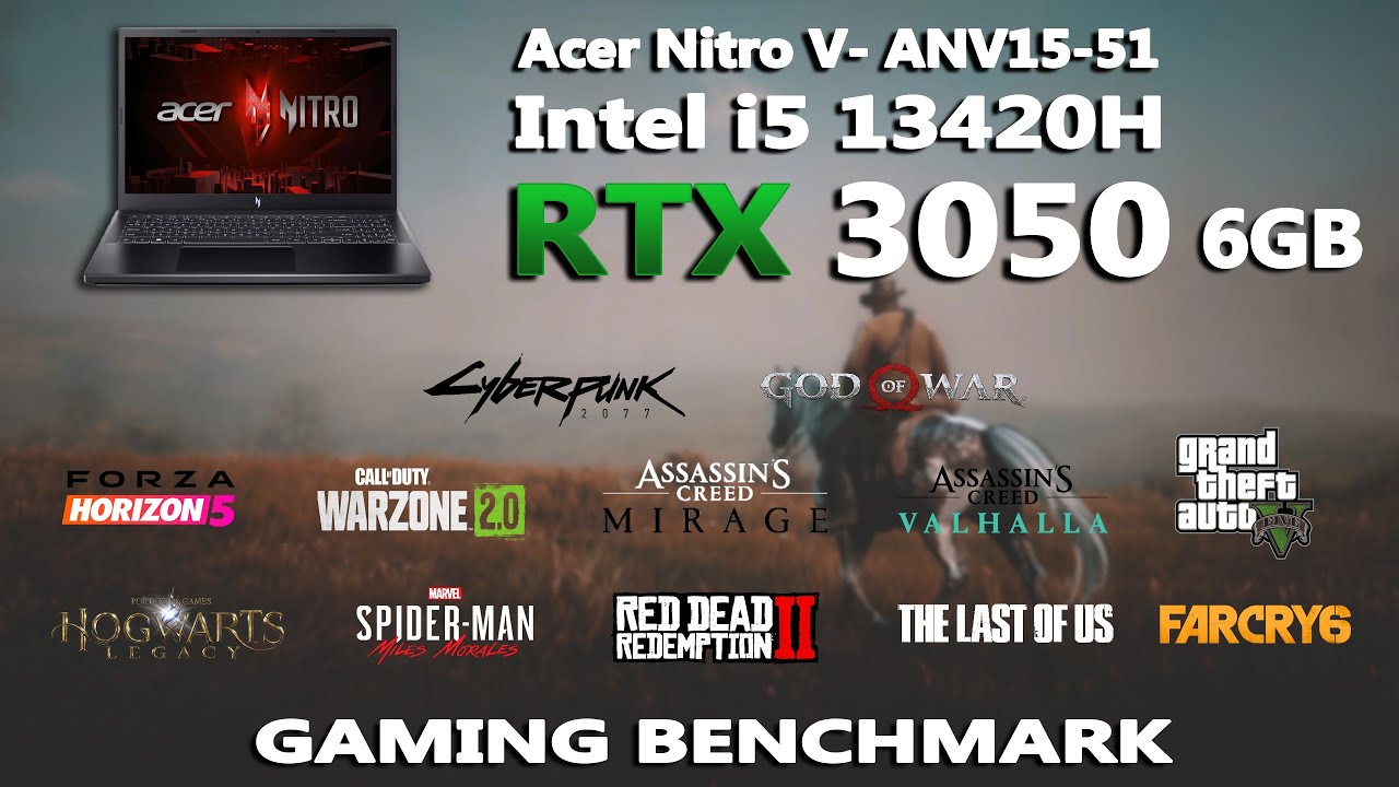 Acer Nitro V — игровой тест RTX 3050 6 ГБ + Intel i5 13420H | Игровой тест RTX 3050 6 ГБ |