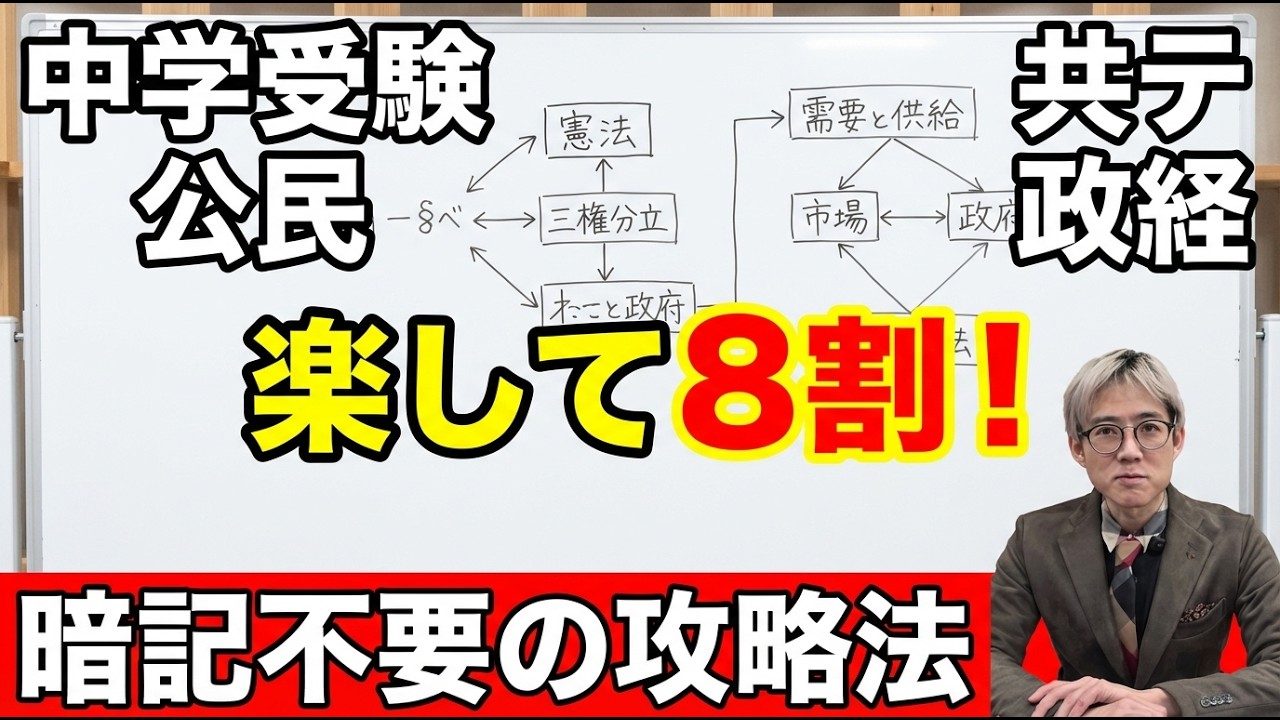 【努力不要】中受公民＆共テ政経が一発で高得点！