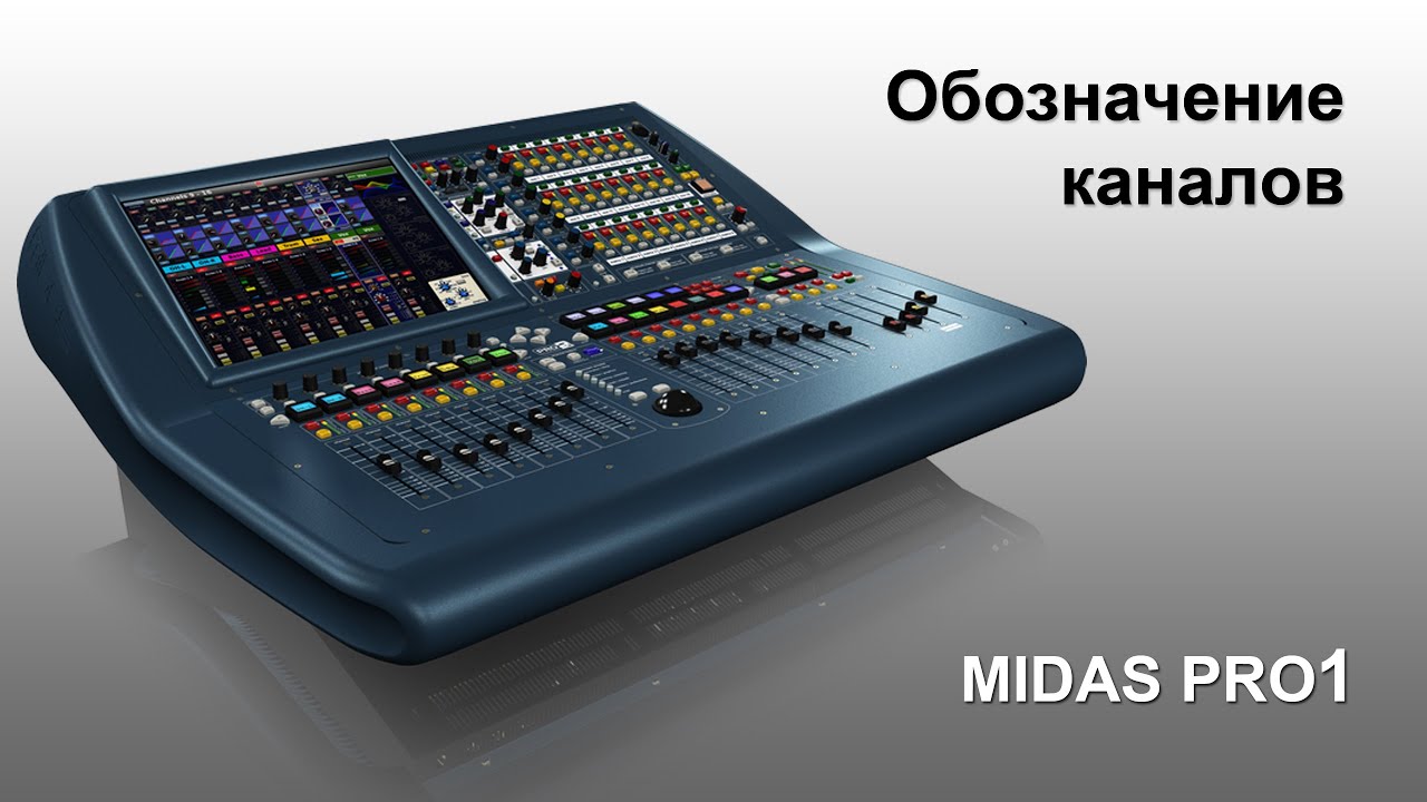 Обозначение каналов Midas pro1
