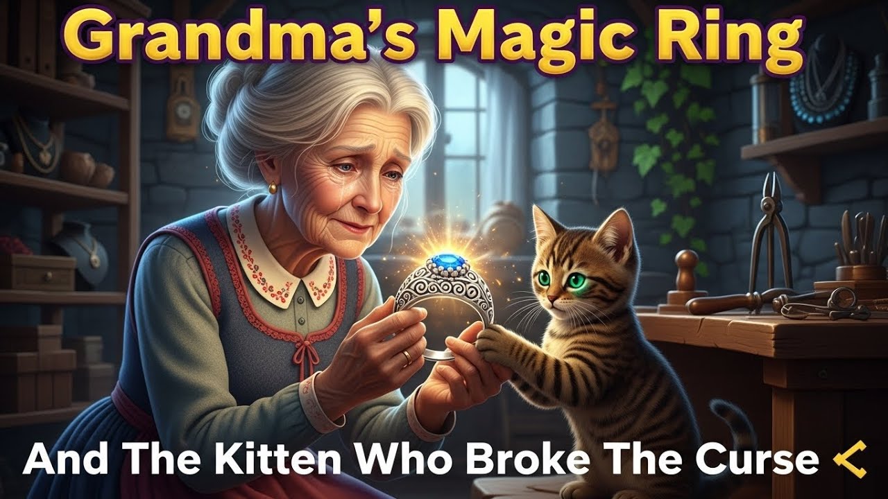 Grandma’s Magic Ring  And The Kitten Who Broke The Curse#cat #cute #Grandmas#Kitten #MagicalStory