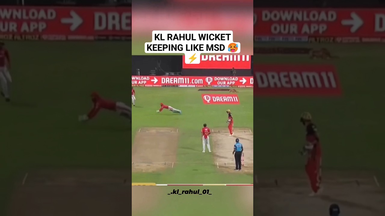 KL RAHUL WICKET KEEPING ⚡🥵 LIKE MS DHONI ❤️ #shorts