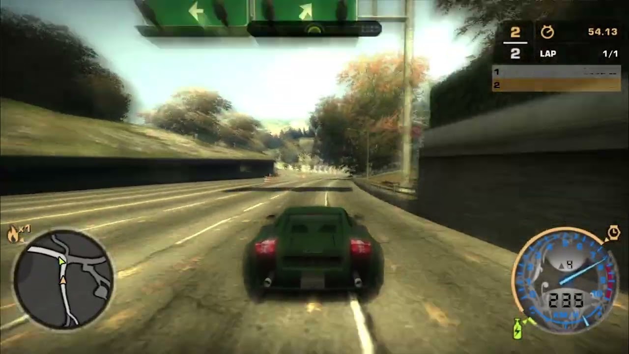 Test Drive LAMBORGHINI GALLARDO in Circuit Race Mode  NFS Most Wanted 2005