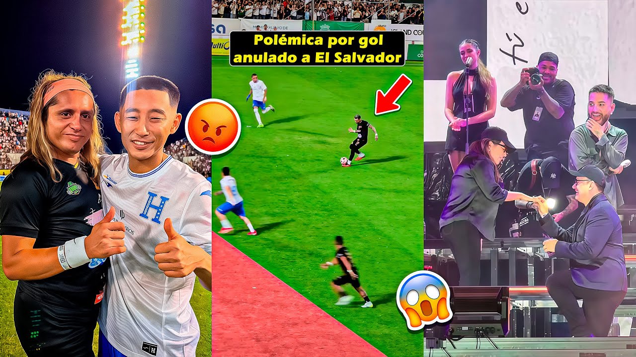 ROBO en PARTIDO El Salvador VS Honduras 😱 Propuesta de MATRIMONIO en Concierto de MALUMA 🇸🇻