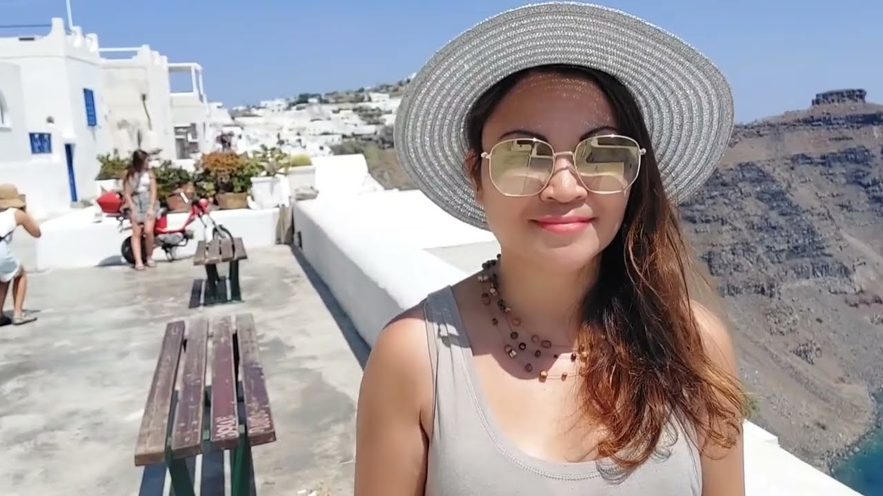 FIROSTEFANI SANTORINI WALKING TOUR, SATISFYING TRAVEL VIDEO #satisfying #satisfyingvideo #asmr