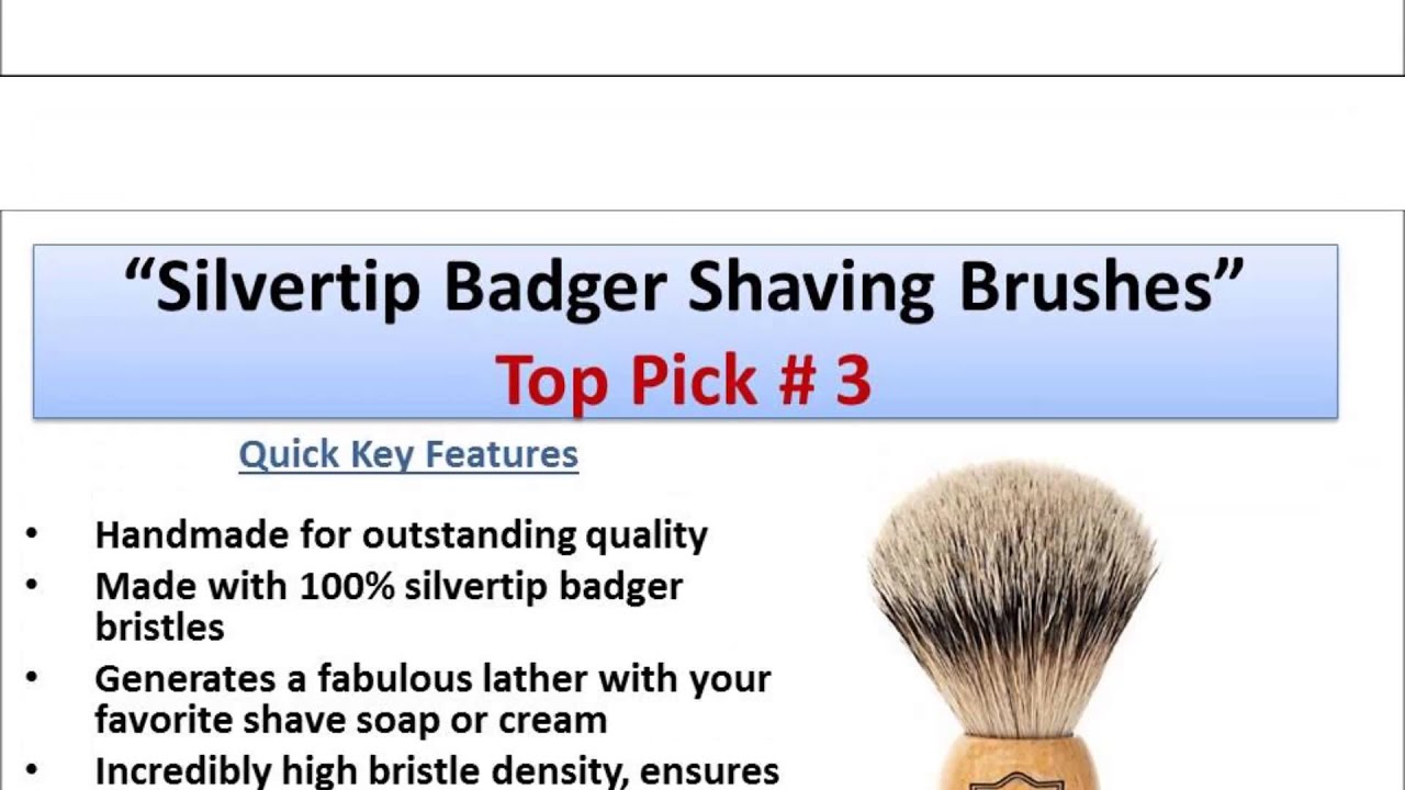Silvertip Badger Shaving Brushes - Find a List of the Most Popular and Top Rated