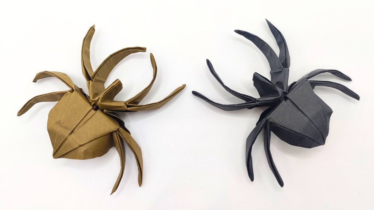 Origami SPIDER tutorial 🕷️ How to make a paper spider