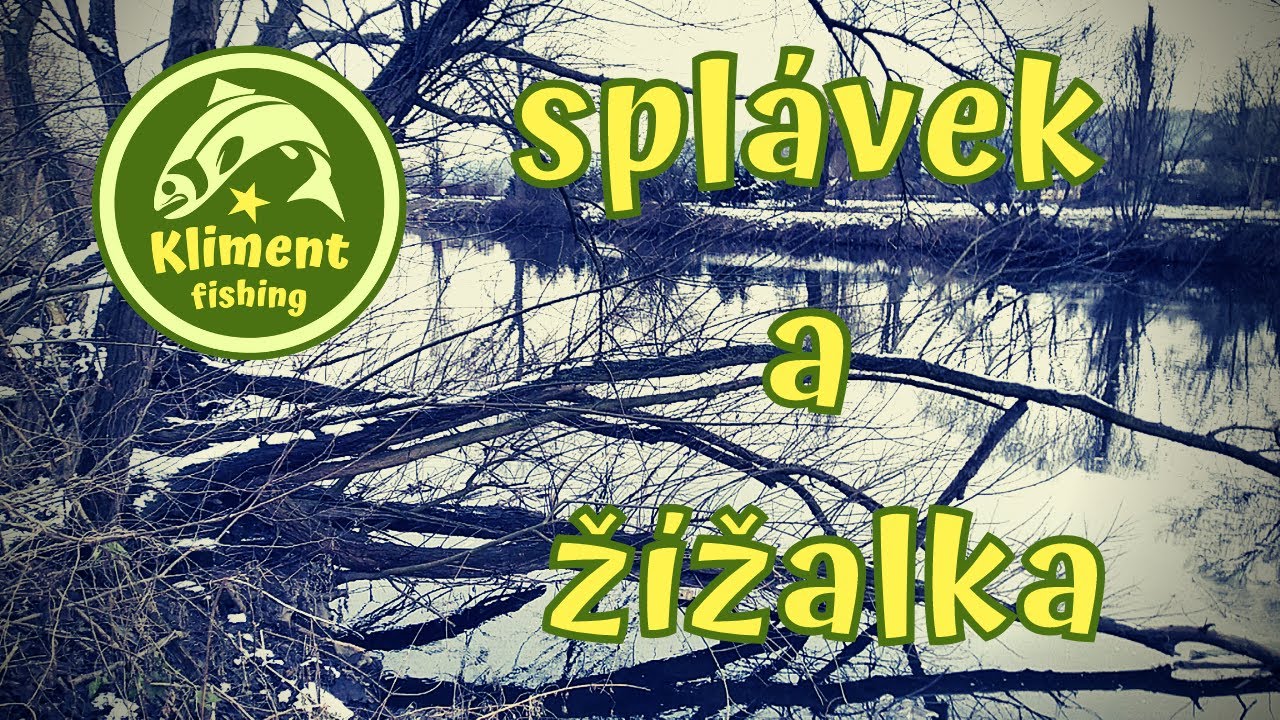 plavaná s žížalkou na zmrzlé Berounce