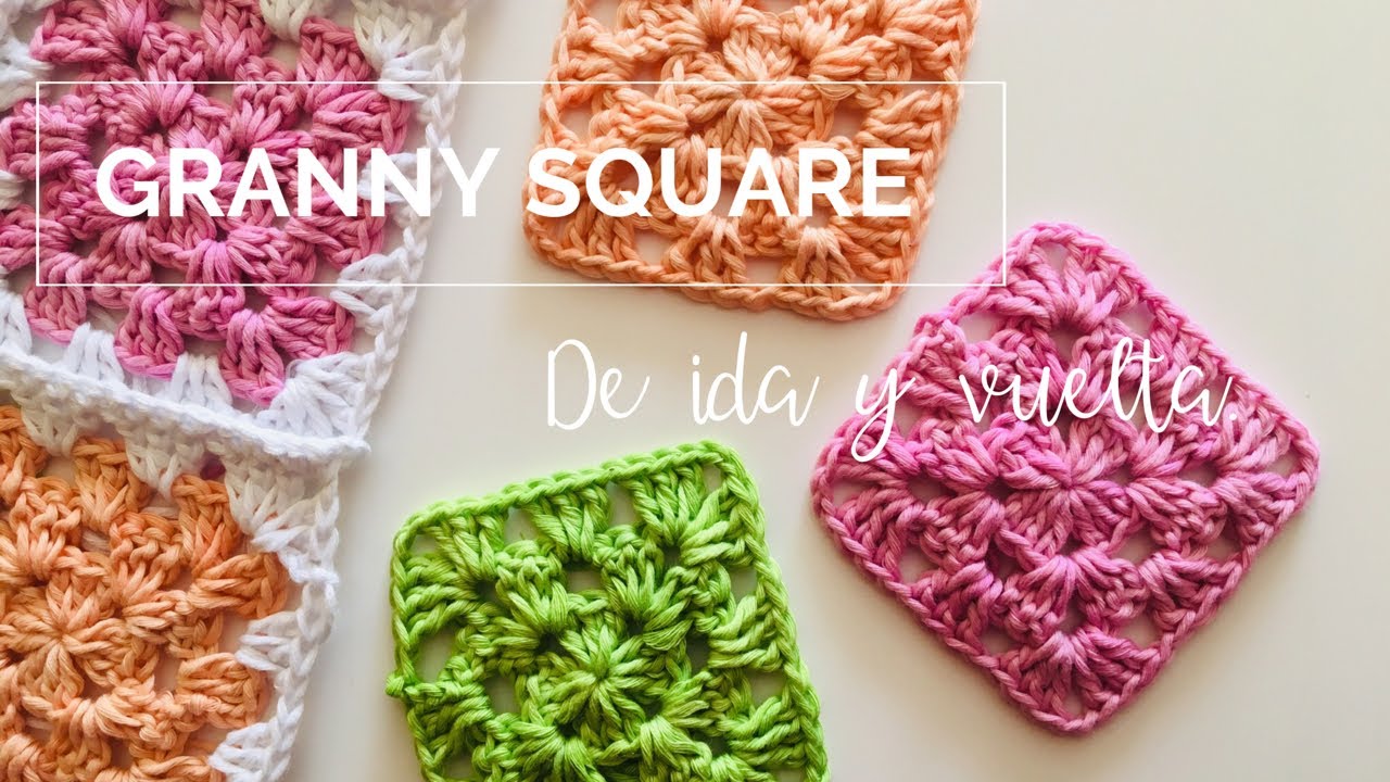 Cómo hacer granny square paso a paso tutorial.