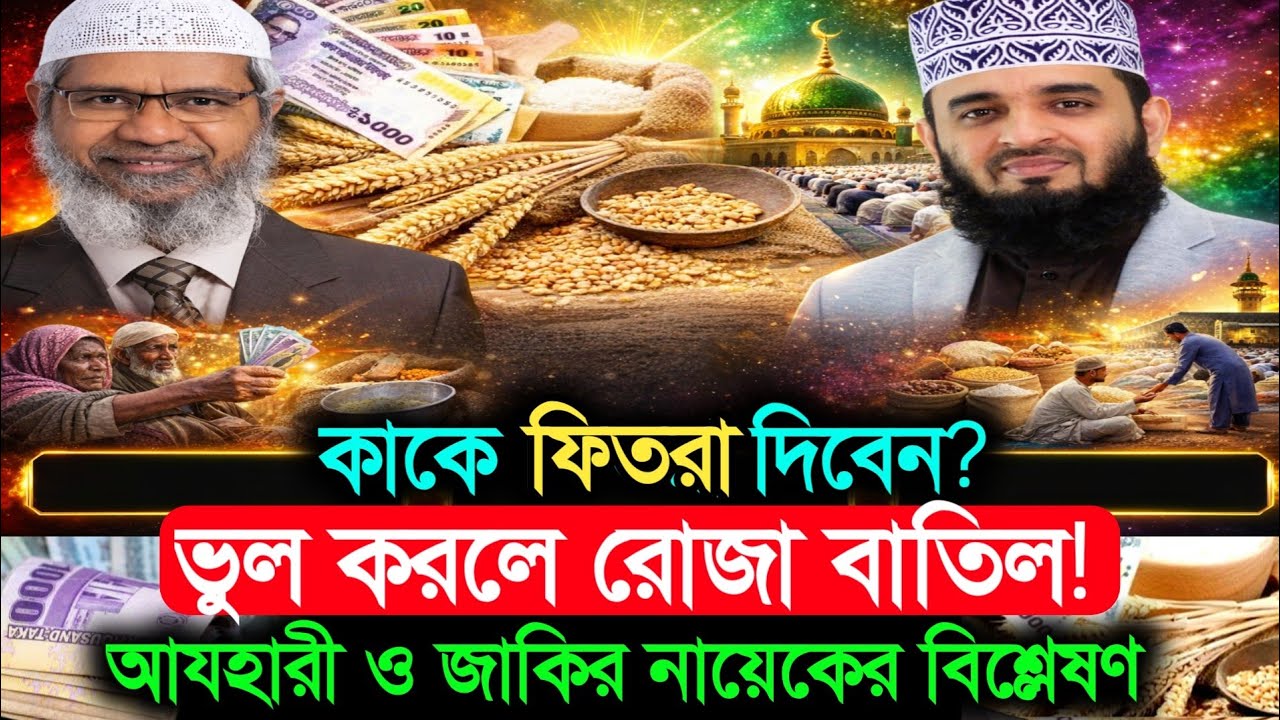 ফিতরা কাকে দেওয়া যাবে, ডক্টর জাকির নায়েক,  মিজানুর রহমান আজহারী, bangla waz। ফিতরা কাদের উপর ফরজ