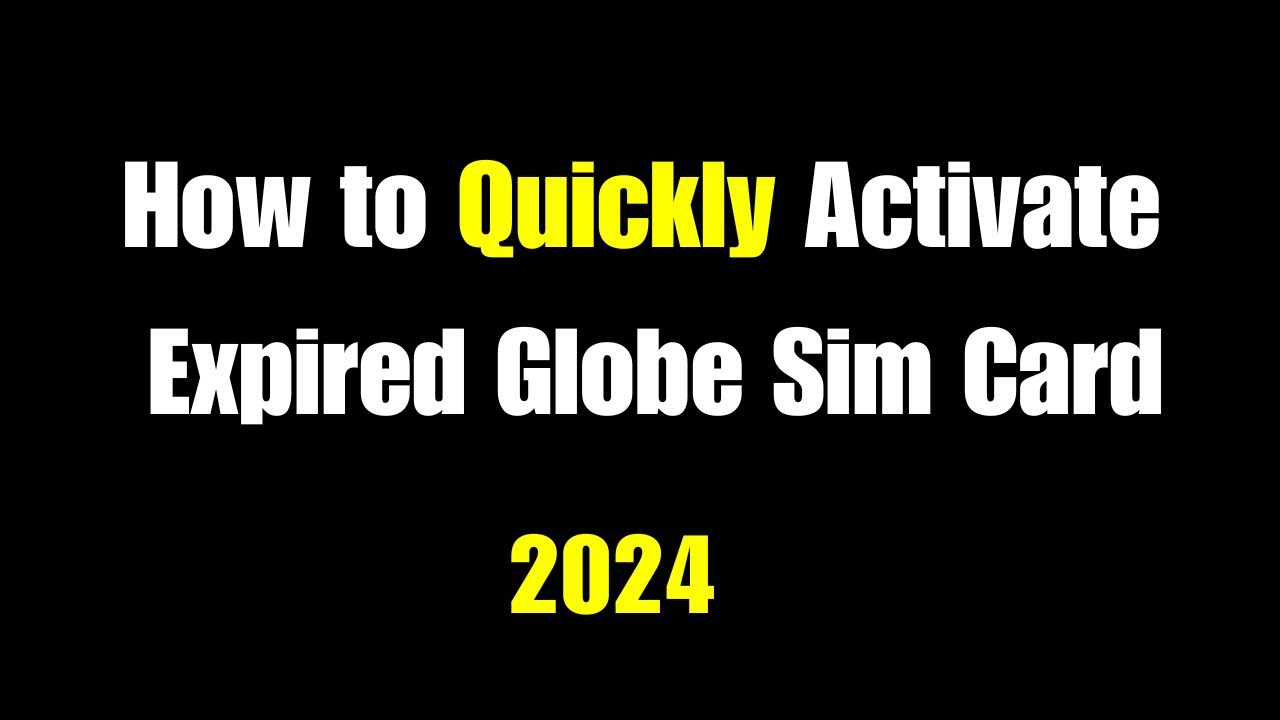 Как повторно активировать просроченную SIM-карту Globe | Как активировать просроченную SIM-карту ...