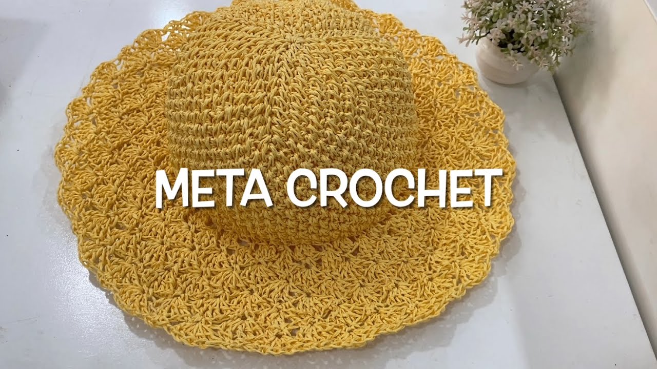 How to crochet summer hat 👒- by using raffia yarn