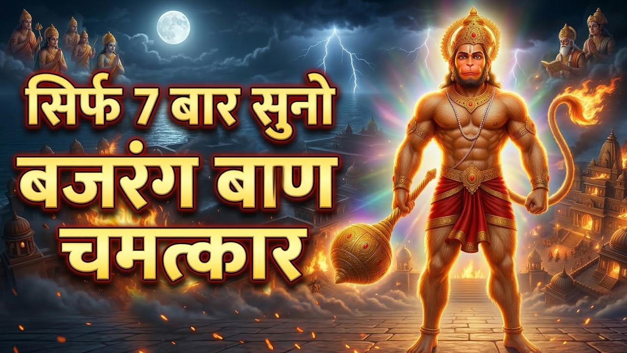 सिर्फ 7 बार सुनो बजरंग बाण चमत्कार | Bajrang Baan | हनुमान जी का शक्तिशाली पाठ @AdvitayaBhakti