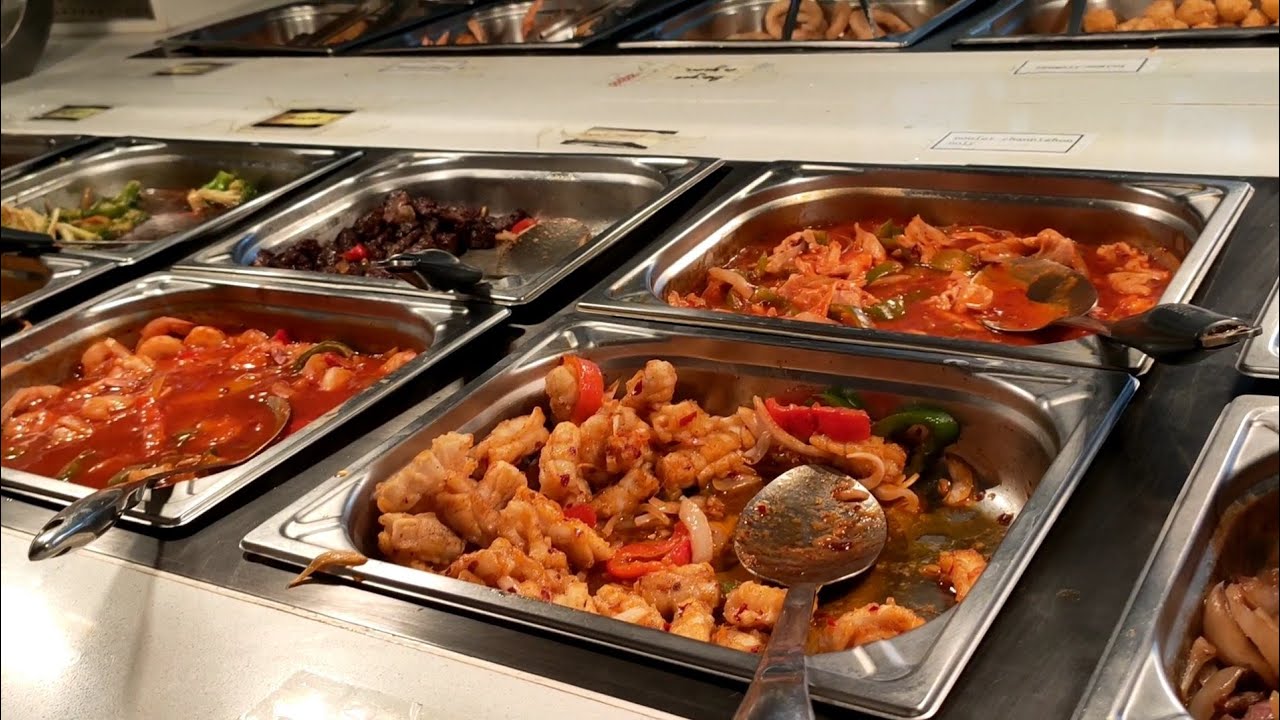 Restaurant asiatique avec buffet à volonté. 🍚 🍤 🍣 جولة صغيرة في مطعم آسيوي / بوفيه غير محدود.