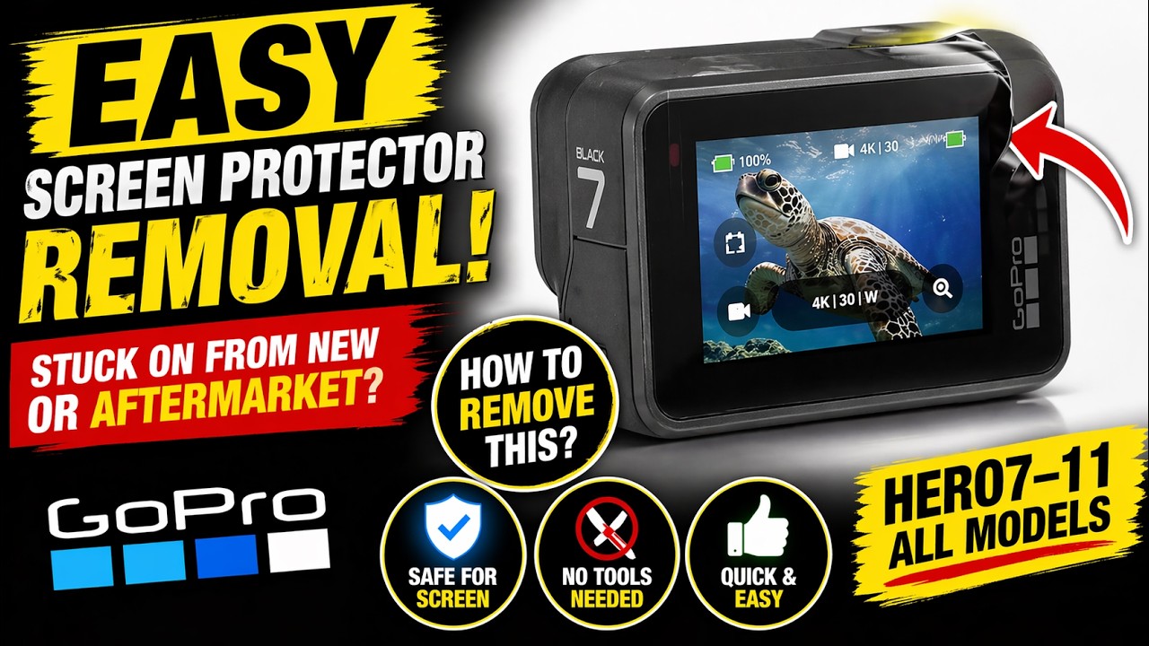 GoPro Screen Protector Sticker Removal