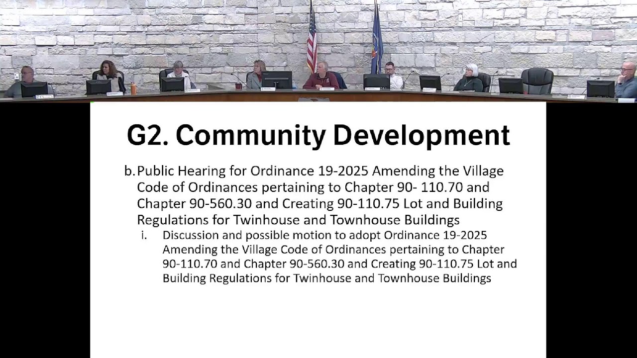Village Board Meeting of February 23, 2026