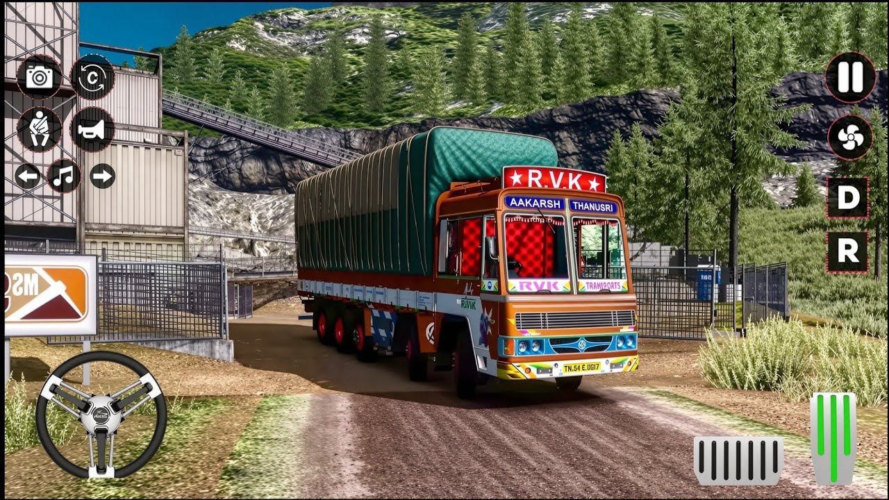 Truck Driving ofroade gadi game 🎮🎮 bus simulator indonesia  jungle road 🛣️🛣️