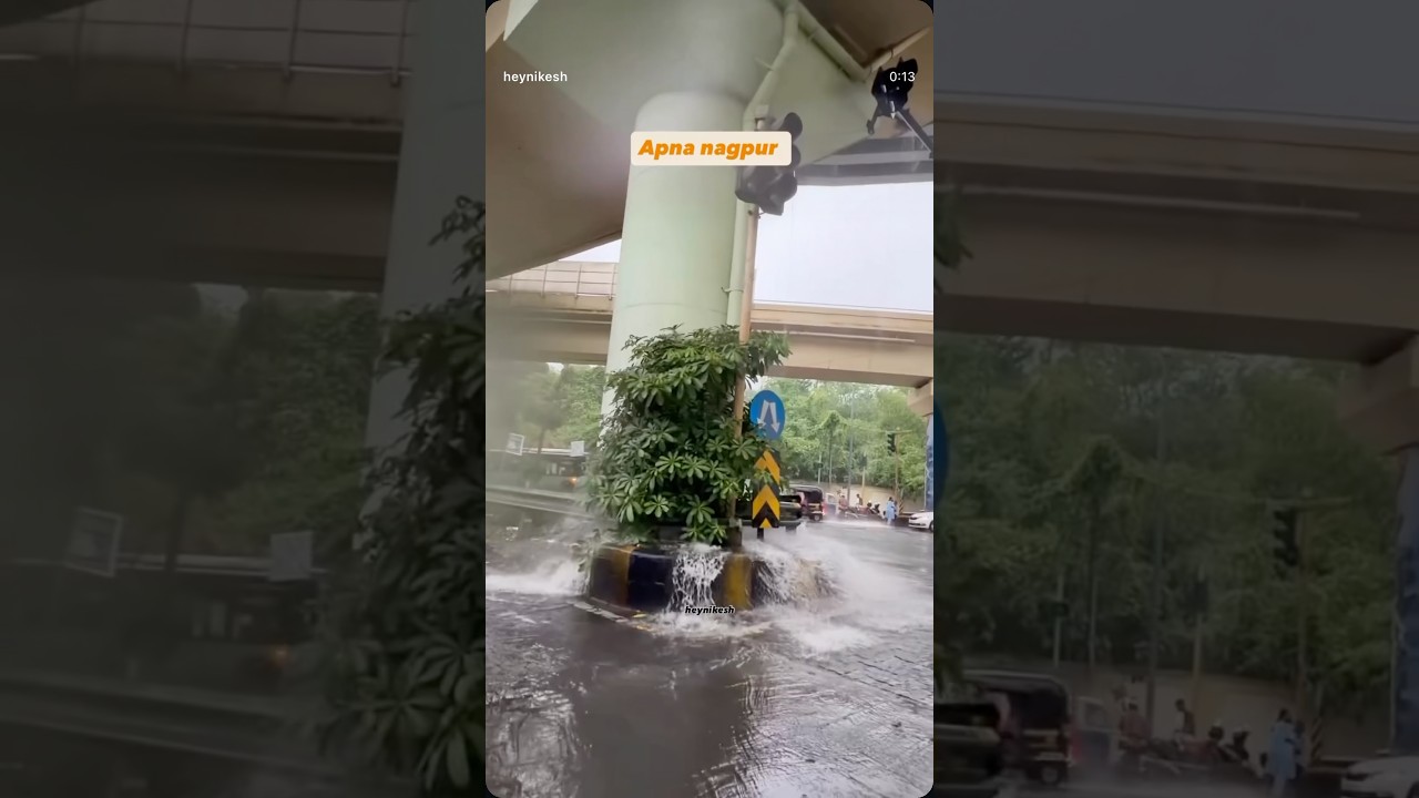 Nagpur city in 1 hour rain #rain #shorts #nagpur