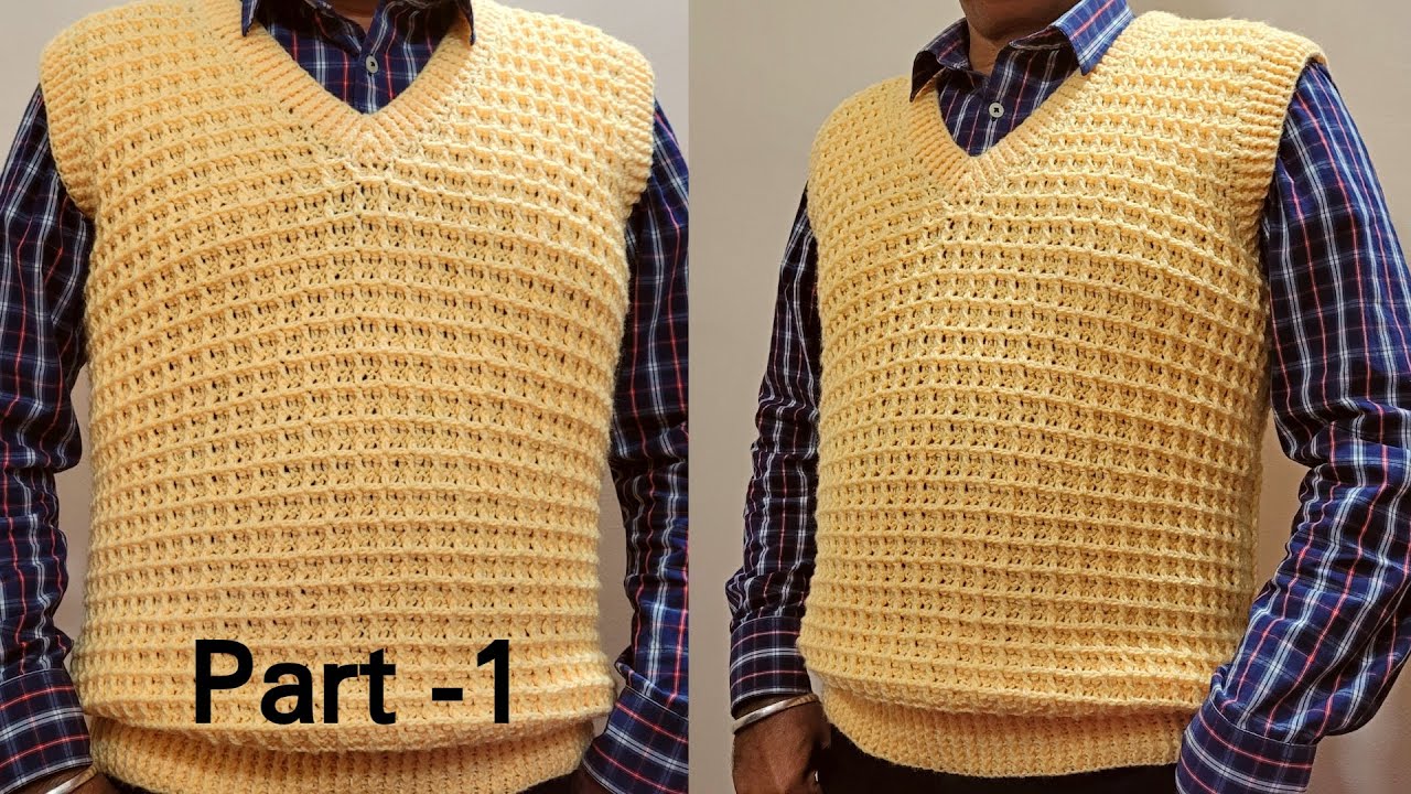Crochet Gents Sweater || Woollen Gents Sweater || जेन्ट्स स्वेटर कैसे बनाएं Part -1 @MagicalThreadz