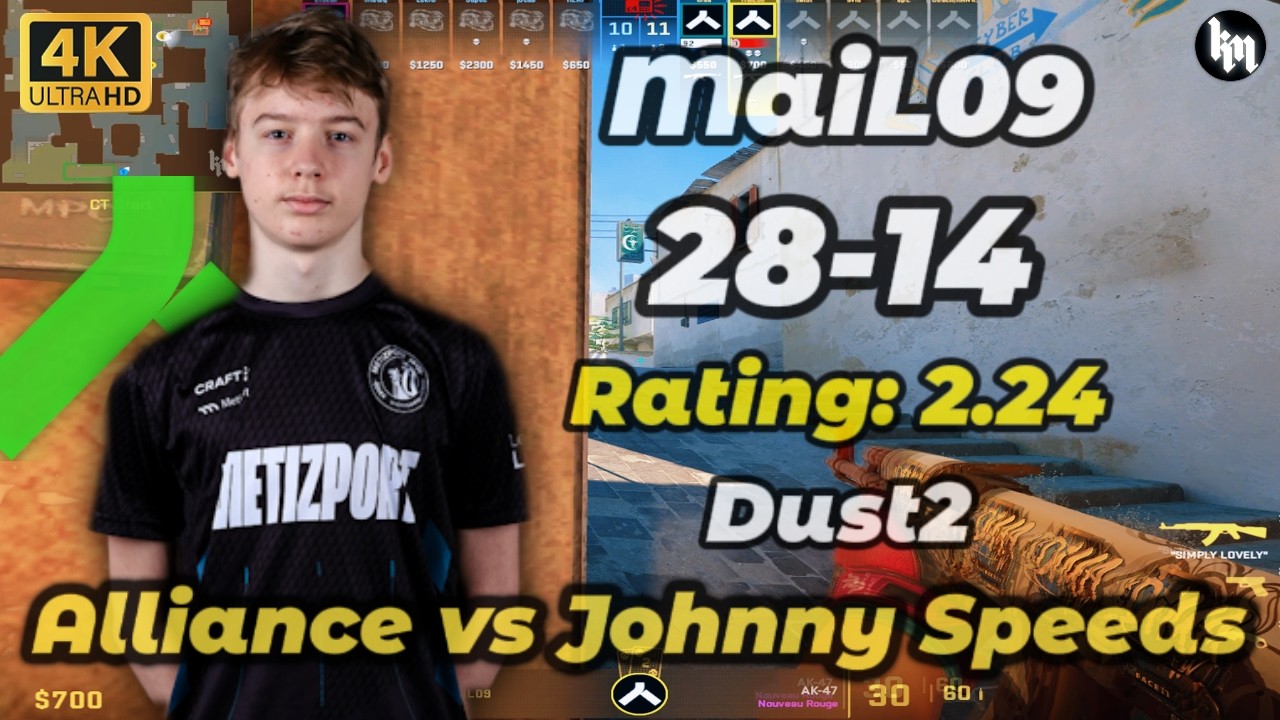 MaiL09 (28-14) Alliance vs Johnny Speeds (Dust2) | IEM Atlanta 2026 Closed Qualifier #cs2 #mail09