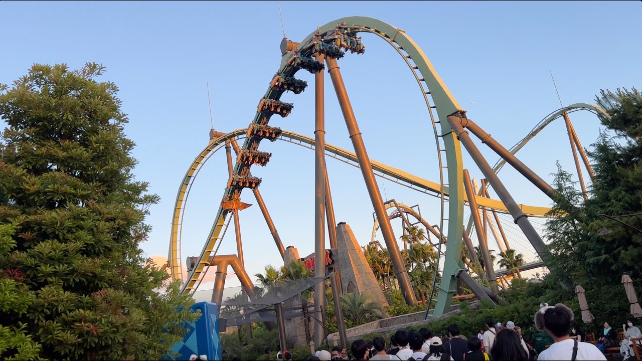 Flying Dinosaur Universal Studios Japan - Roller Coaster Off-Ride (4K60FPS)