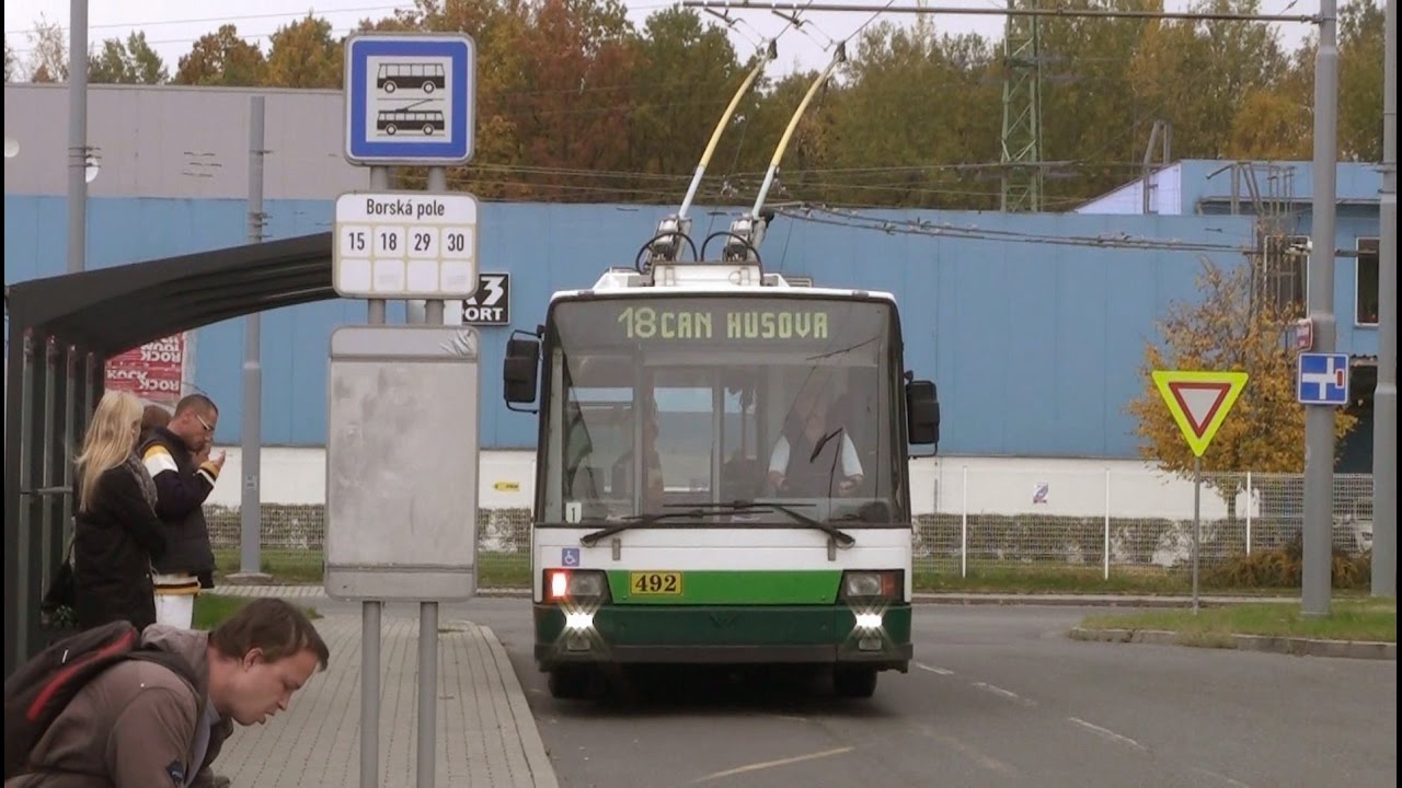 MHD v Plzni | Škoda 21TrACI 492 na lince 18