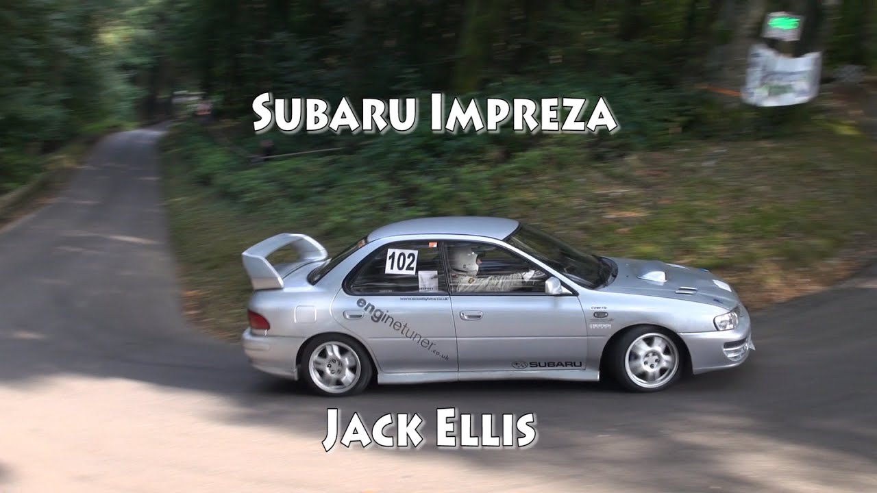 Subaru Impreza at the 5 clubs Hillclimb meeting Wiscombe Park September 2014 Jack Ellis