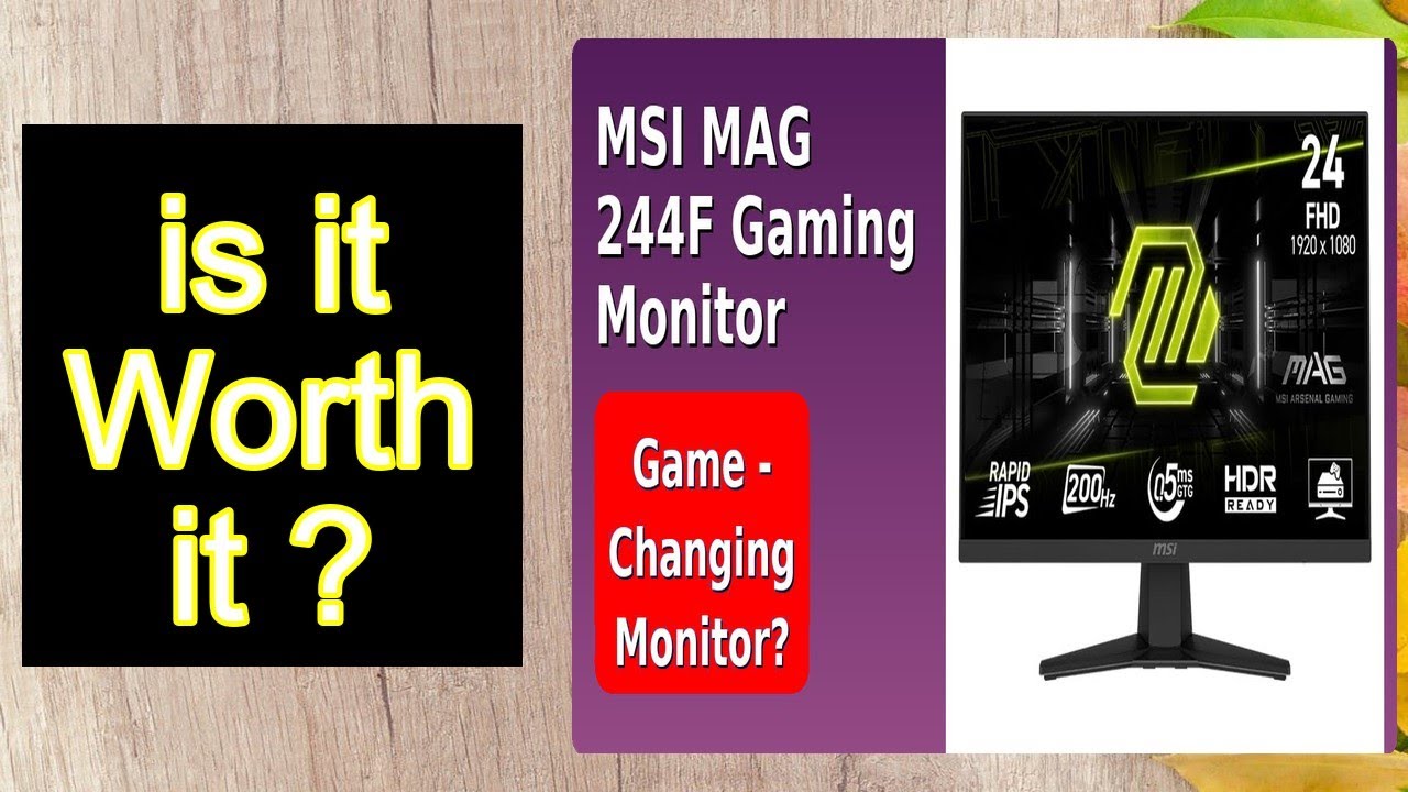 MSI MAG 244F Gaming Monitor Features - Important Information